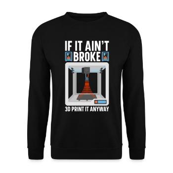 3D Printer Filament 3D Printing 3D Printing 3D Printer - Unisex Sweatshirt - black - Front - Alina (178cm) & Michal (187cm)