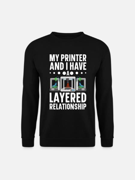 3D Drucker Filament 3D Drucken 3D Druck 3D Printer - Unisex Pullover - Schwarz