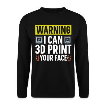 3D Printer Filament 3D Printing 3D Printing 3D Printer - Unisex Sweatshirt - black - Front - Alina (178cm) & Michal (187cm)