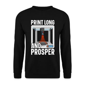 3D Printer Filament 3D Printing 3D Printing 3D Printer - Unisex Sweatshirt - black - Front - Alina (178cm) & Michal (187cm)