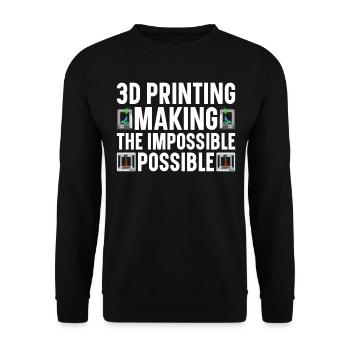 3D Printer Filament 3D Printing 3D Printing 3D Printer - Unisex Sweatshirt - black - Front - Alina (178cm) & Michal (187cm)