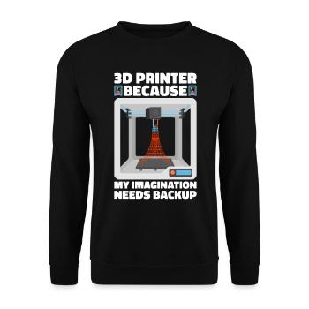 3D Printer Filament 3D Printing 3D Printing 3D Printer - Unisex Sweatshirt - black - Front - Alina (178cm) & Michal (187cm)