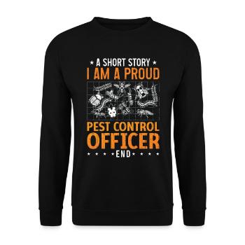Pest Control A Short Story I Am Pest Management - Unisex Sweatshirt - black - Front - Alina (178cm) & Michal (187cm)