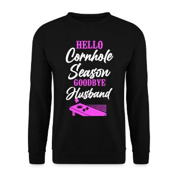Cornhole Team Bean Bag Player - Unisex Pullover - Schwarz - Vorne - Alina (178cm) & Michal (187cm)