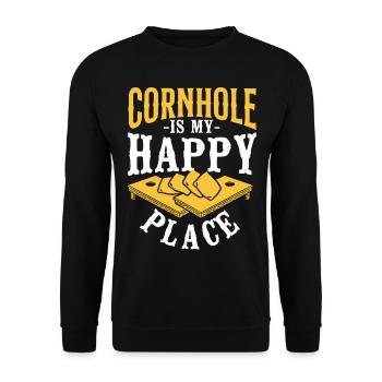 Joueur de sac de haricots de l’équipe Cornhole - Sweat-shirt Unisexe - noir - Devant - Alina (178cm) & Michal (187cm)