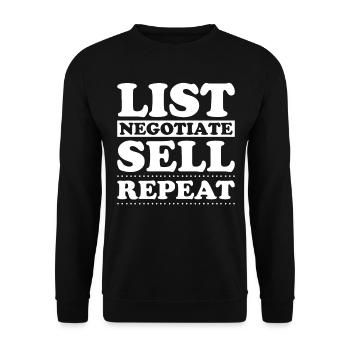 Real Estate Agent House Broker Real Estate Agent Real Estate - Unisex Sweatshirt - black - Front - Alina (178cm) & Michal (187cm)