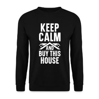 Real Estate Agent House Broker Real Estate Agent Real Estate - Unisex Sweatshirt - black - Front - Alina (178cm) & Michal (187cm)