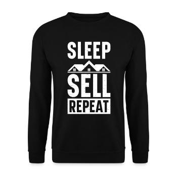Real Estate Agent House Broker Real Estate Agent Real Estate - Unisex Sweatshirt - black - Front - Alina (178cm) & Michal (187cm)