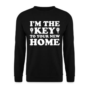 Real Estate Agent House Broker Real Estate Agent Real Estate - Unisex Sweatshirt - black - Front - Alina (178cm) & Michal (187cm)
