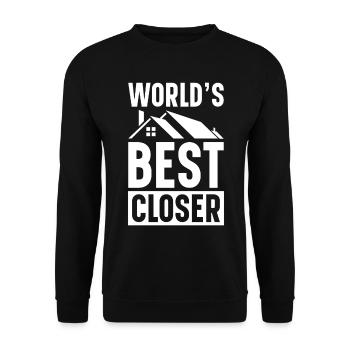 Real Estate Agent House Broker Real Estate Agent Real Estate - Unisex Sweatshirt - black - Front - Alina (178cm) & Michal (187cm)
