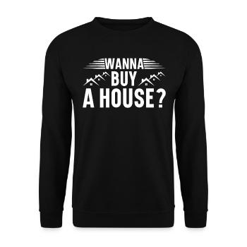 Real Estate Agent House Broker Real Estate Agent Real Estate - Unisex Sweatshirt - black - Front - Alina (178cm) & Michal (187cm)