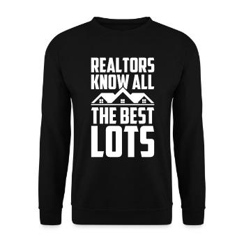Real Estate Agent House Broker Real Estate Agent Real Estate - Unisex Sweatshirt - black - Front - Alina (178cm) & Michal (187cm)