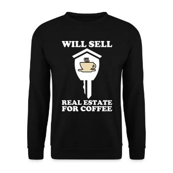 Real Estate Agent House Broker Real Estate Agent Real Estate - Unisex Sweatshirt - black - Front - Alina (178cm) & Michal (187cm)