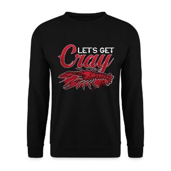 Crawfish Boil Let's Get Cray Loves Cajun Crawfish - Unisex Sweatshirt - black - Front - Alina (178cm) & Michal (187cm)