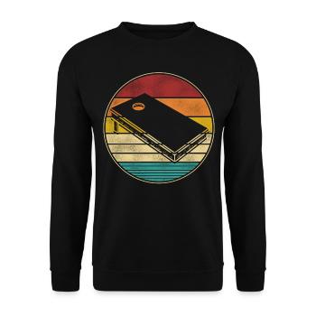 Cornhole Team Bean Bag Player - Unisex Pullover - Schwarz - Vorne - Alina (178cm) & Michal (187cm)