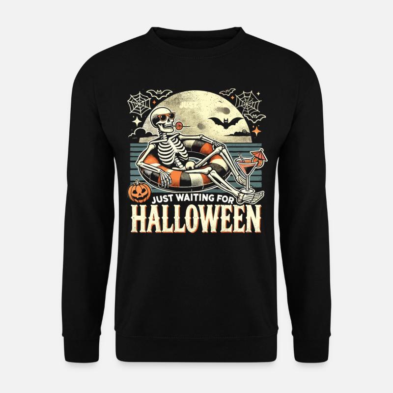 Spooky Cocktail Skeleton Shirt - Unisex Sweatshirt - black