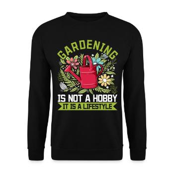 Le jardinage n’est pas un passe-temps, c’est un mode de vie - Lands - Sweat-shirt Unisexe - noir - Devant - Alina (178cm) & Michal (187cm)