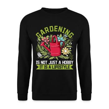 Le jardinage n’est pas seulement un passe-temps, c’est un mode de vie - - Sweat-shirt Unisexe - noir - Devant - Alina (178cm) & Michal (187cm)