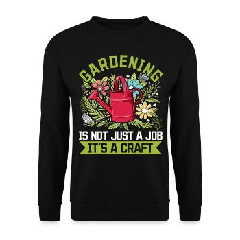 Gardening is not just a job, it's a craft - Hobby G - Unisex Sweatshirt - black - Front - Alina (178cm) & Michal (187cm)