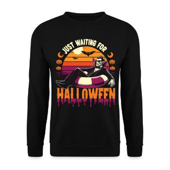 Vampire de vacances attendant Halloween - Sweat-shirt Unisexe - noir - Devant - Alina (178cm) & Michal (187cm)