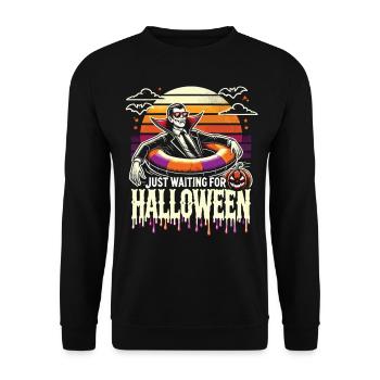 Vampire Chilling : En attendant Halloween - Sweat-shirt Unisexe - noir - Devant - Alina (178cm) & Michal (187cm)