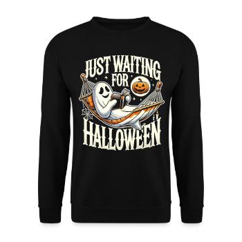 Reading mind in hammock - Unisex Sweatshirt - black - Front - Alina (178cm) & Michal (187cm)