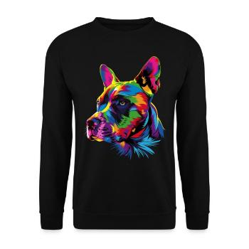 Pitbull Bulldog Couleurs vives Pitbull Terrier - Sweat-shirt Unisexe - noir - Devant - Alina (178cm) & Michal (187cm)