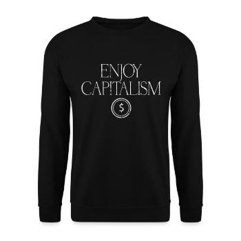 Kapitalismus Jouissez du capitalisme - Sweat-shirt Unisexe - noir - Devant - Alina (178cm) & Michal (187cm)