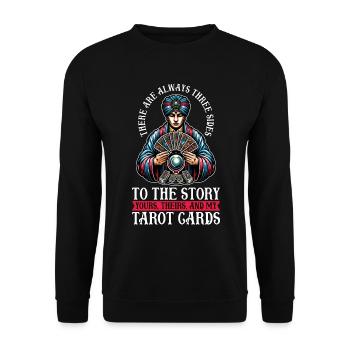 Tarot Reading There Are Always Fortune Telling - Unisex Sweatshirt - black - Front - Alina (178cm) & Michal (187cm)