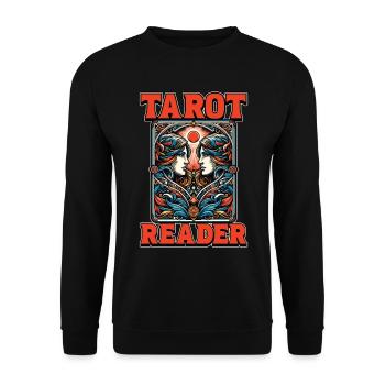 Tarot Reader Fortune Telling Tarot Card Reading - Unisex Sweatshirt - black - Front - Alina (178cm) & Michal (187cm)