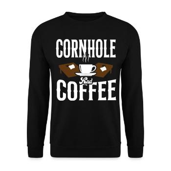 Joueur de sac de haricots de l’équipe Cornhole - Sweat-shirt Unisexe - noir - Devant - Alina (178cm) & Michal (187cm)