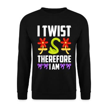Ballon Twister Ballon Artiste Ballon Animaux - Sweat-shirt Unisexe - noir - Devant - Alina (178cm) & Michal (187cm)