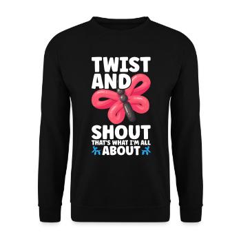 Ballon Twister Ballon Artiste Ballon Animaux - Sweat-shirt Unisexe - noir - Devant - Alina (178cm) & Michal (187cm)