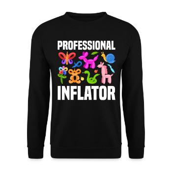Ballon Twister Ballon Artiste Ballon Animaux - Sweat-shirt Unisexe - noir - Devant - Alina (178cm) & Michal (187cm)