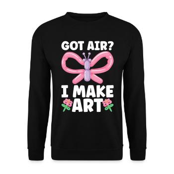 Ballon Twister Ballon Artiste Ballon Animaux - Sweat-shirt Unisexe - noir - Devant - Alina (178cm) & Michal (187cm)