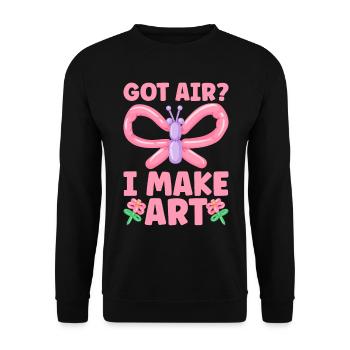 Ballon Twister Ballon Artiste Ballon Animaux - Sweat-shirt Unisexe - noir - Devant - Alina (178cm) & Michal (187cm)
