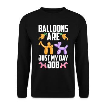 Ballon Twister Ballon Artiste Ballon Animaux - Sweat-shirt Unisexe - noir - Devant - Alina (178cm) & Michal (187cm)