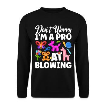 Ballon Twister Ballon Artiste Ballon Animaux - Sweat-shirt Unisexe - noir - Devant - Alina (178cm) & Michal (187cm)