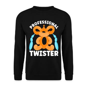 Ballon Twister Ballon Artiste Ballon Animaux - Sweat-shirt Unisexe - noir - Devant - Alina (178cm) & Michal (187cm)