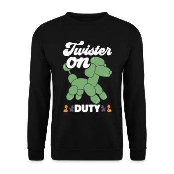 Ballon Twister Ballon Artiste Ballon Animaux - Sweat-shirt Unisexe - noir - Devant - Alina (178cm) & Michal (187cm)