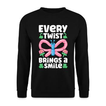 Ballon Twister Ballon Artiste Ballon Animaux - Sweat-shirt Unisexe - noir - Devant - Alina (178cm) & Michal (187cm)