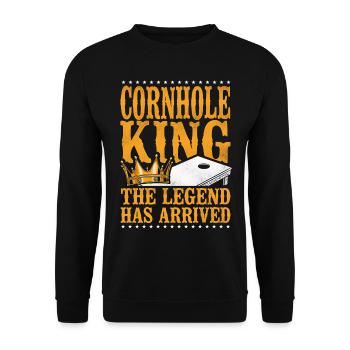 Cornhole Team Bean Bag Player - Unisex Pullover - Schwarz - Vorne - Alina (178cm) & Michal (187cm)