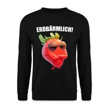 Erdbärmlich! Sarkasmus Pinguin Comic Motiv - Unisex Pullover - Schwarz - Vorne - Alina (178cm) & Michal (187cm)