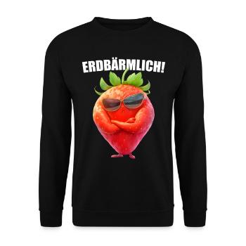 Pathétique! Lunettes de soleil fraise Graphique drôle - Sweat-shirt Unisexe - noir - Devant - Alina (178cm) & Michal (187cm)