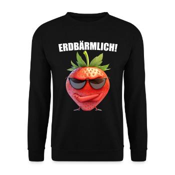 Pathétique! Lunettes de soleil fraise graphique - Sweat-shirt Unisexe - noir - Devant - Alina (178cm) & Michal (187cm)