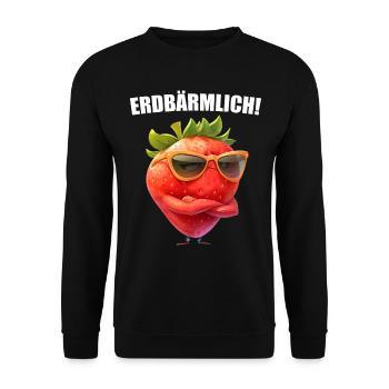 Pathétique! Graphique Fraise Sarcasme Drôle - Sweat-shirt Unisexe - noir - Devant - Alina (178cm) & Michal (187cm)