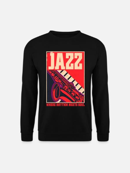 Jazz Musik - Unisex Pullover - Schwarz