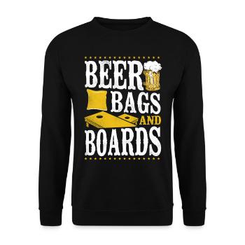 Joueur de sac de haricots de l’équipe Cornhole - Sweat-shirt Unisexe - noir - Devant - Alina (178cm) & Michal (187cm)