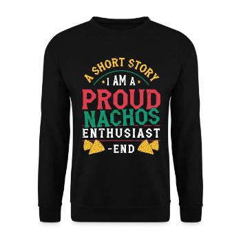 Amateur de nachos Une nouvelle Je suis un amateur de tacos - Sweat-shirt Unisexe - noir - Devant - Alina (178cm) & Michal (187cm)