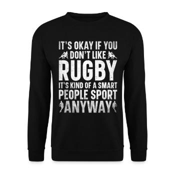 Cadeau Rugby Joueur de rugby Entraîneur de rugby - Sweat-shirt Unisexe - noir - Devant - Alina (178cm) & Michal (187cm)